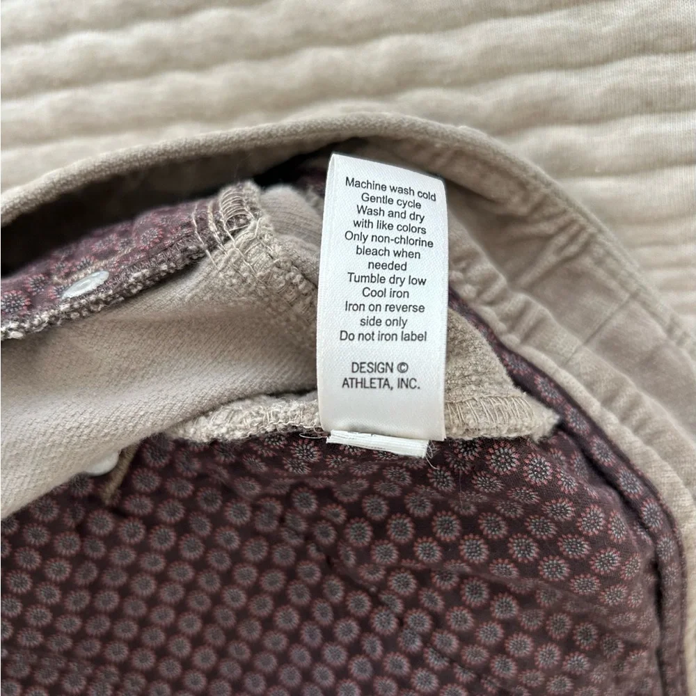 Athleta Roseville Taupe Brown Mini Skirt Velvet Texture Fall Women’s 6 - Picture 5 of 9